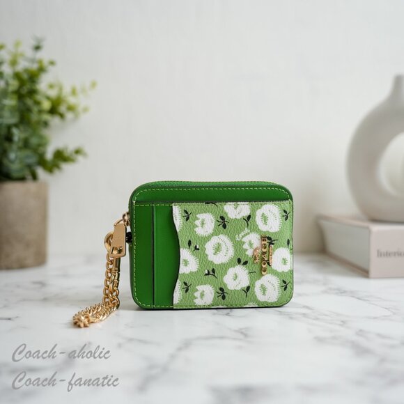 NWT Coach CBI58 Carmen Mini Crossbody Bag & CBL79 Zip Card Case With Floral SET - Picture 12 of 16